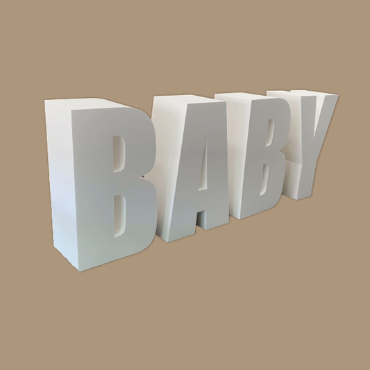 3D FOAM "BABY" LETTERS 100(H) x 40(D)cm