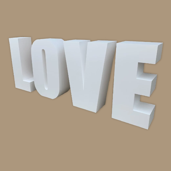 3D FOAM "LOVE" LETTERS 110(H) x 30(D)cm