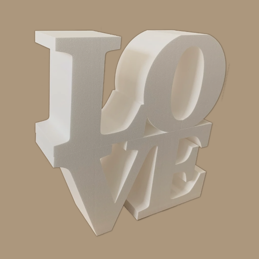 3D FOAM "LOVE" LETTERS TABLE BASE. 105(H) x 110(W) x 30(D)cm
