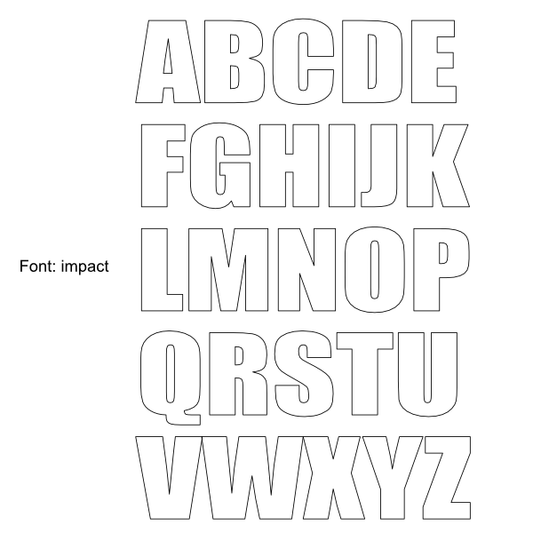3D FOAM "FREE STANDING" LETTERS. 110(H) x 20(D)cm