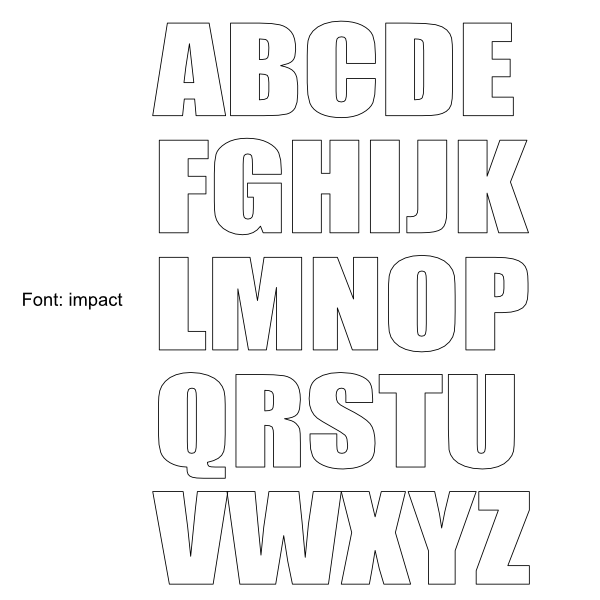 Standing Boxed Letters Samples 3D FOAM